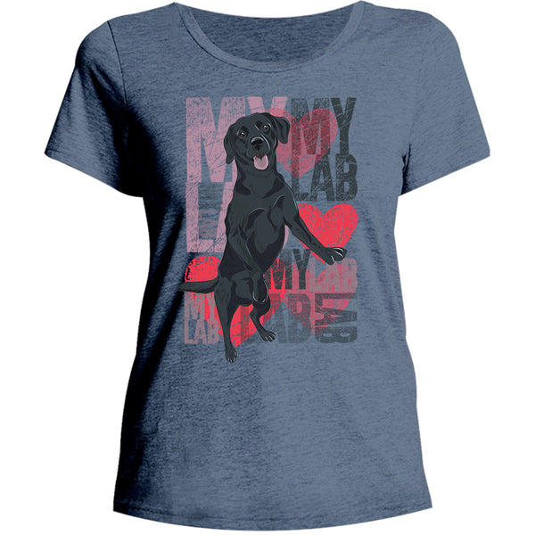 I Love My Lab - Ladies Relaxed Fit Tee - Graphic Tees Australia