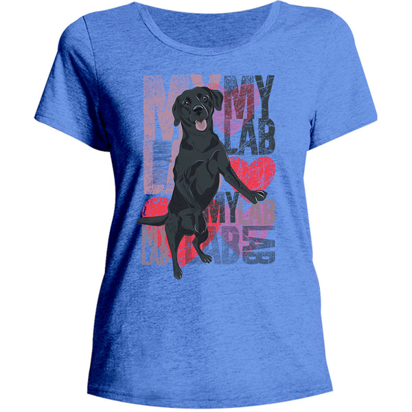 I Love My Lab - Ladies Relaxed Fit Tee - Graphic Tees Australia