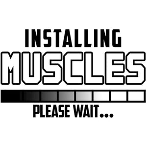 Installing Muscles Please Wait - Ladies Relaxed Fit Tee