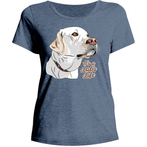 It's A Lab's Life - Ladies Relaxed Fit Tee - Graphic Tees Australia