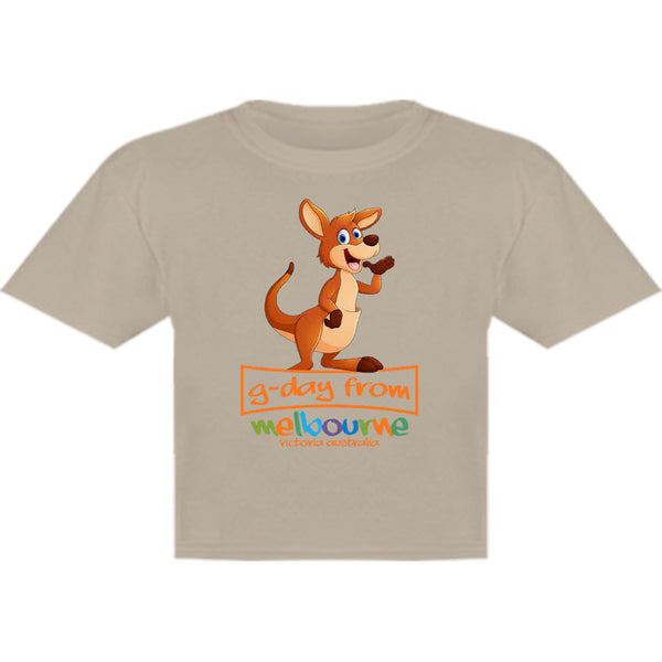 Kangaroo G'day From Melbourne - Youth & Infant Tee - Graphic Tees Australia