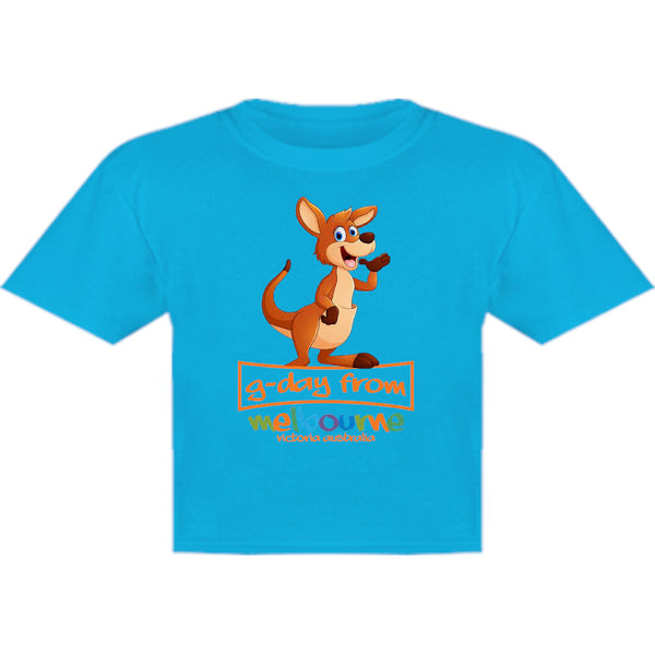 Kangaroo G'day From Melbourne - Youth & Infant Tee - Graphic Tees Australia