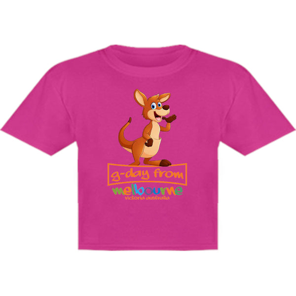 Kangaroo G'day From Melbourne - Youth & Infant Tee - Graphic Tees Australia