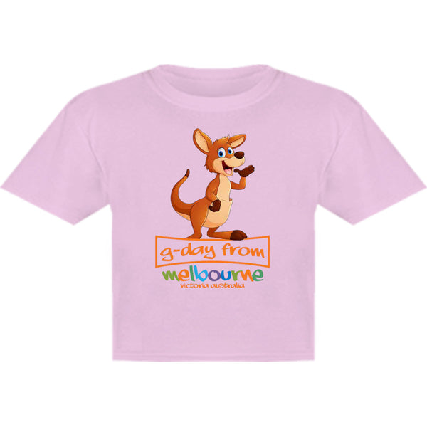 Kangaroo G'day From Melbourne - Youth & Infant Tee - Graphic Tees Australia