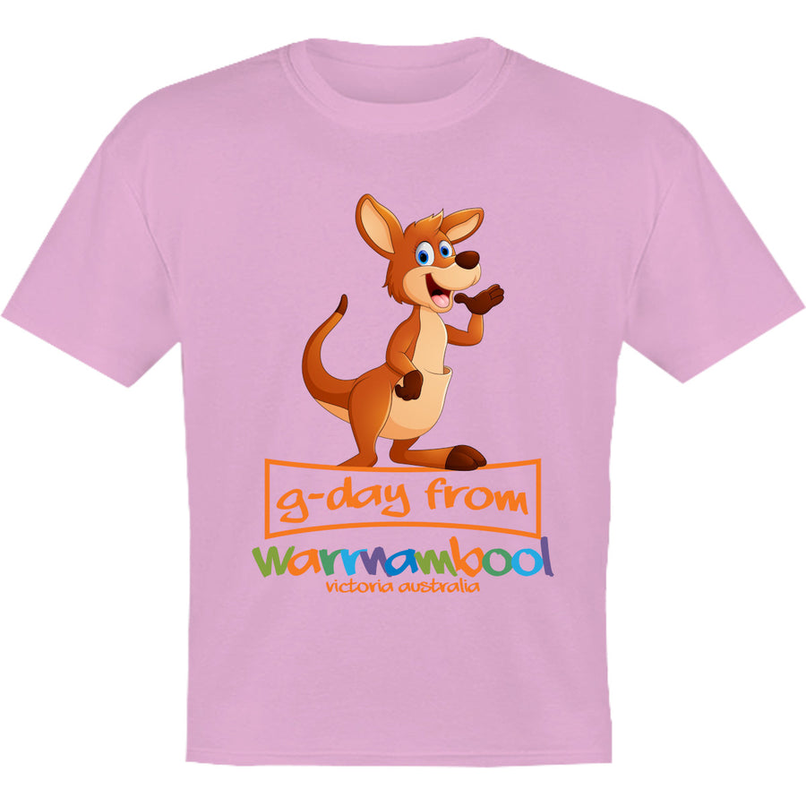 Kangaroo G'day From Warrnambool - Youth & Infant Tee - Graphic Tees Australia