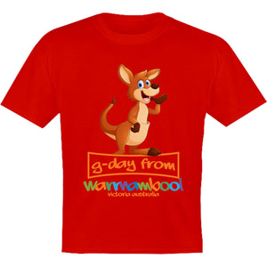 Kangaroo G'day From Warrnambool - Youth & Infant Tee - Graphic Tees Australia