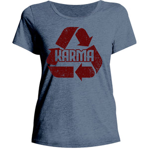 Karma - Ladies Relaxed Fit Tee - Graphic Tees Australia