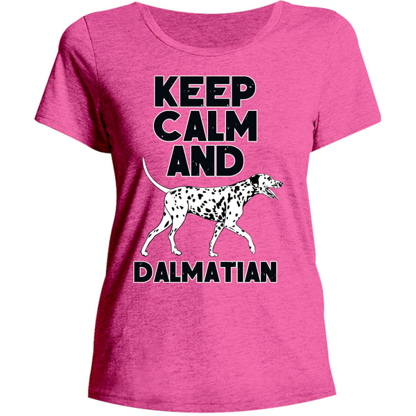 Keep Calm And Dalmatian - Ladies Relaxed Fit Tee - Graphic Tees Australia