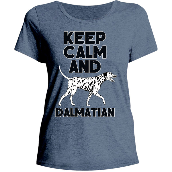 Keep Calm And Dalmatian - Ladies Relaxed Fit Tee - Graphic Tees Australia