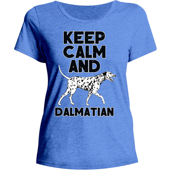 Keep Calm And Dalmatian - Ladies Relaxed Fit Tee - Graphic Tees Australia