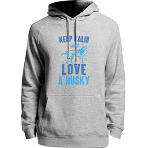 Keep Calm And Love A Husky - Unisex Hoodie - Plus Size - Graphic Tees Australia