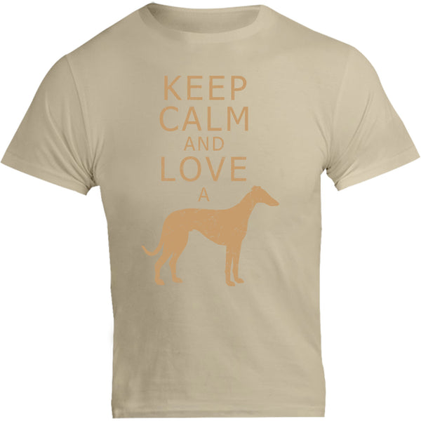 Keep Calm Love A Greyhound - Unisex Tee - Graphic Tees Australia