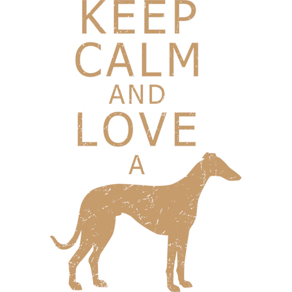 Keep Calm Love A Greyhound - Ladies Relaxed Fit Tee - Graphic Tees Australia