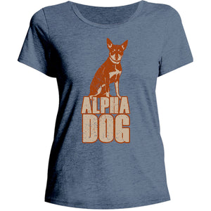Kelpie Alpha Dog - Ladies Relaxed Fit Tee - Graphic Tees Australia