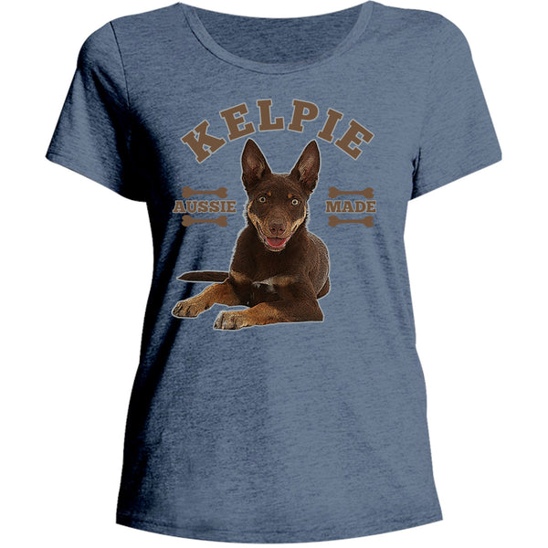 Kelpie Aussie Made - Ladies Relaxed Fit Tee - Graphic Tees Australia