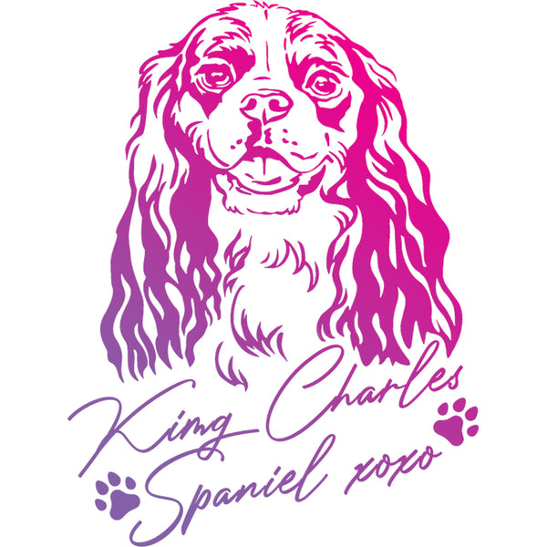 King Charles Spaniel XOXO - Ladies Relaxed Fit Tee - Graphic Tees Australia