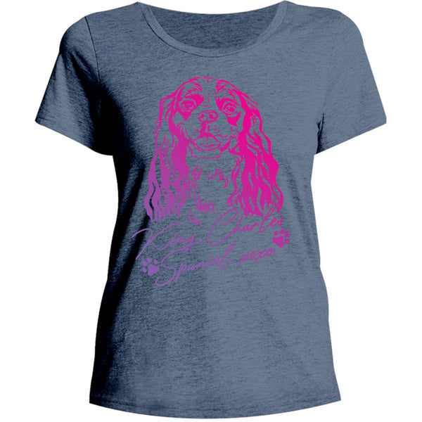 King Charles Spaniel XOXO - Ladies Relaxed Fit Tee - Graphic Tees Australia