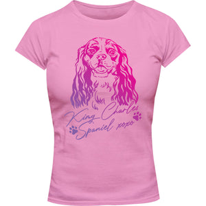 King Charles Spaniel XOXO - Ladies Slim Fit Tee - Graphic Tees Australia