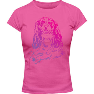 King Charles Spaniel XOXO - Ladies Slim Fit Tee - Graphic Tees Australia