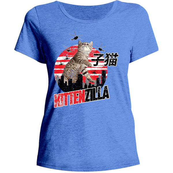 Kittenzilla - Ladies Relaxed Fit Tee - Graphic Tees Australia