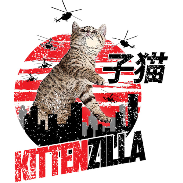 Kittenzilla - Ladies Slim Fit Tee - Graphic Tees Australia