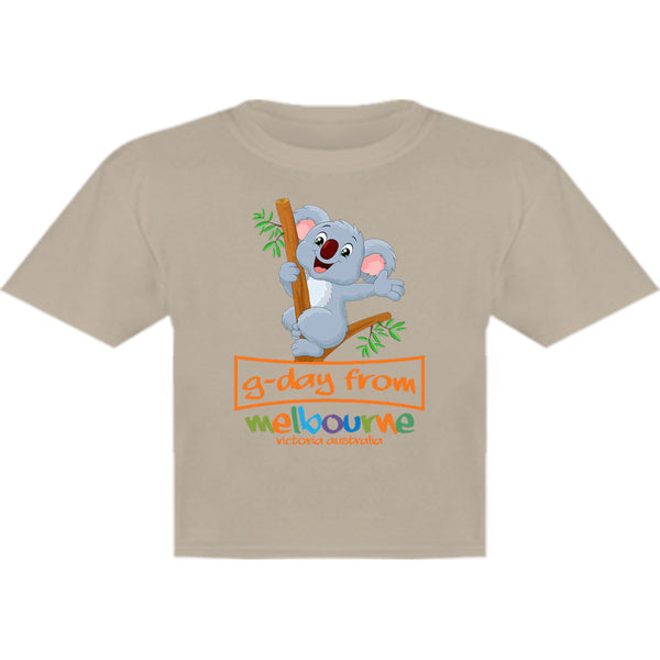 Koala G'day From Melbourne - Youth & Infant Tee - Graphic Tees Australia