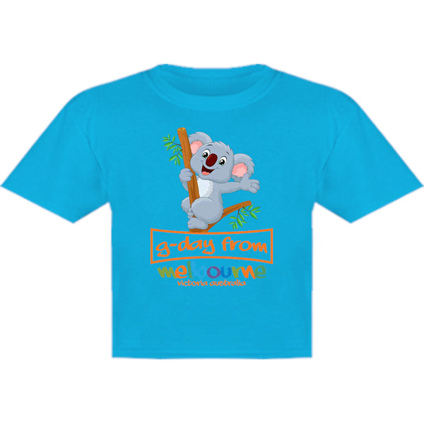 Koala G'day From Melbourne - Youth & Infant Tee - Graphic Tees Australia