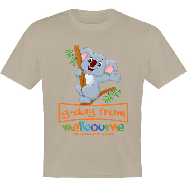 Koala G'day From Melbourne - Youth & Infant Tee - Graphic Tees Australia