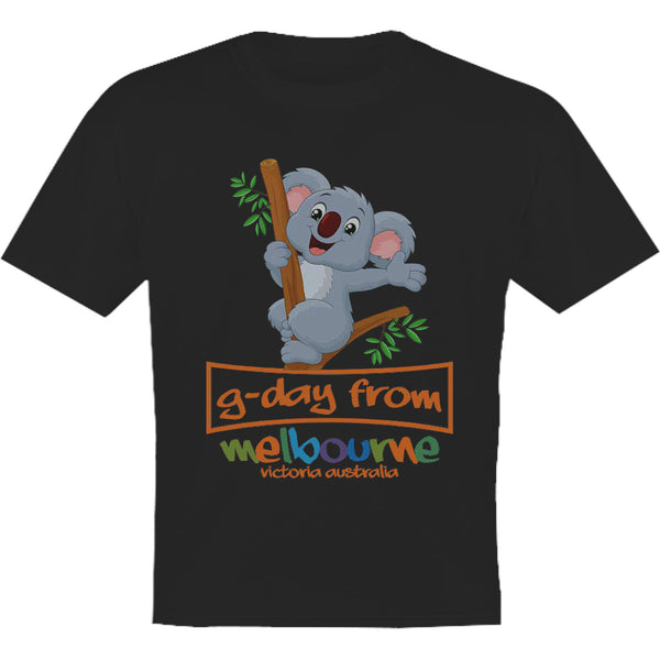 Koala G'day From Melbourne - Youth & Infant Tee - Graphic Tees Australia