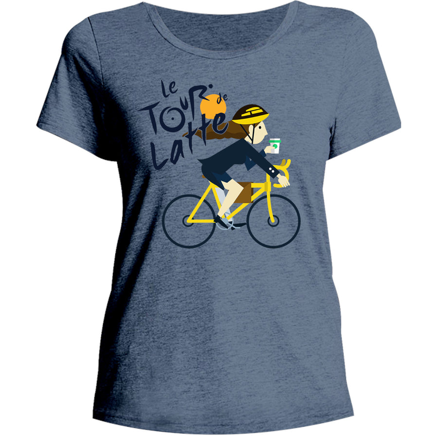 Le Tour De Latte Girl - Ladies Relaxed Fit Tee