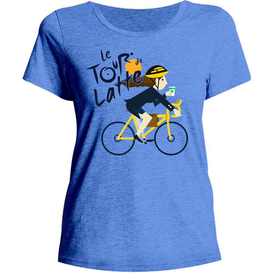 Le Tour De Latte Girl - Ladies Relaxed Fit Tee