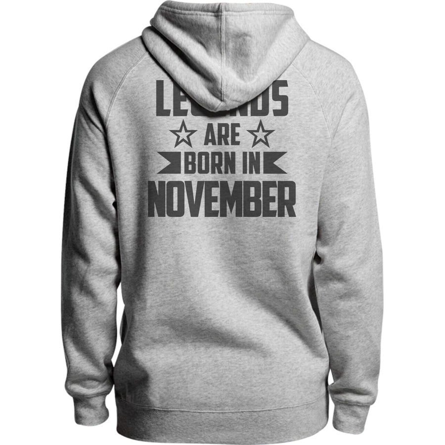 Legends Are Born In November - Unisex Hoodie - Plus Size - Graphic Tees Australia