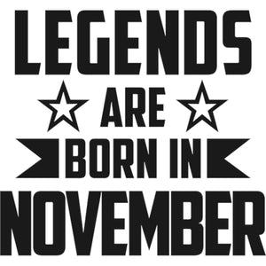 Legends Are Born In November - Ladies Slim Fit Tee - Graphic Tees Australia