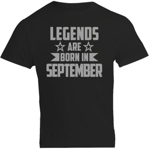 Legends Are Born In September - Unisex Tee - Plus Size - Graphic Tees Australia