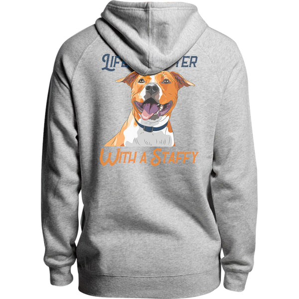 Life Is Better With A Staffy - Unisex Hoodie - Plus Size