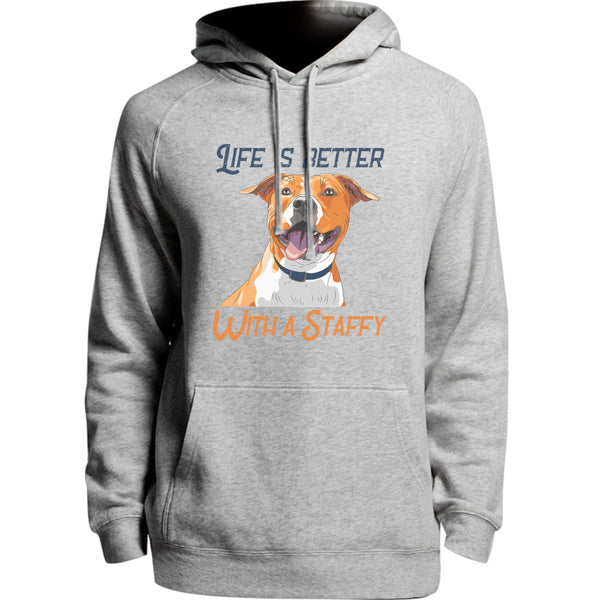 Life Is Better With A Staffy - Unisex Hoodie - Plus Size