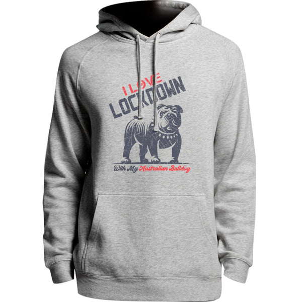 Lockdown With My Australian Bulldog - Unisex Hoodie - Plus Size