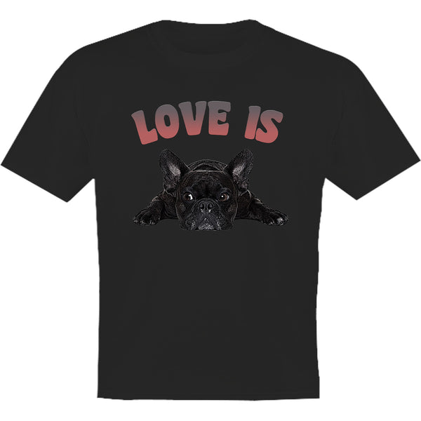 Love Is French Bulldog - Youth & Infant Tee - Graphic Tees Australia