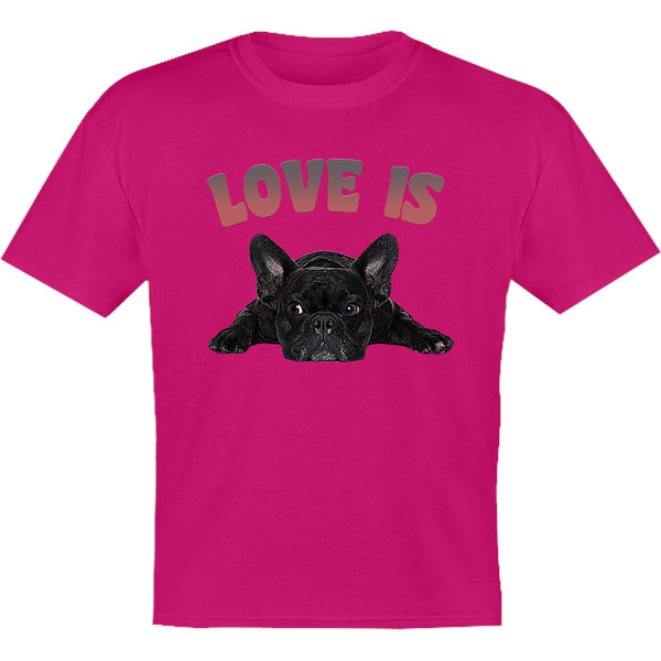 Love Is French Bulldog - Youth & Infant Tee - Graphic Tees Australia