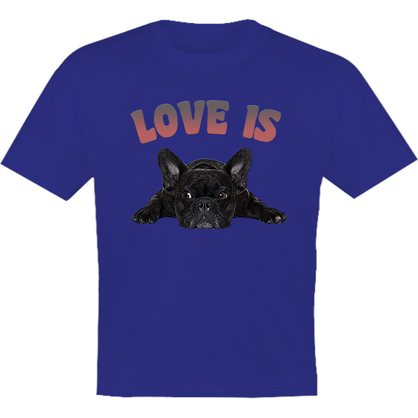 Love Is French Bulldog - Youth & Infant Tee - Graphic Tees Australia