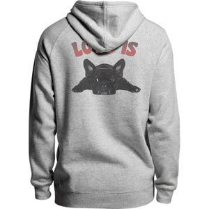 Love Is French Bulldog - Unisex Hoodie - Plus Size - Graphic Tees Australia