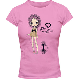 Love You Oodles - Ladies Slim Fit Tee - Graphic Tees Australia