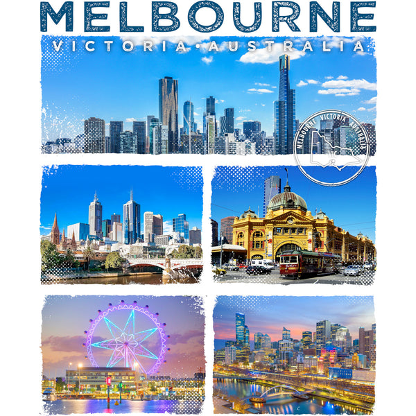 Melbourne 5 Panel - Unisex Tee - Graphic Tees Australia