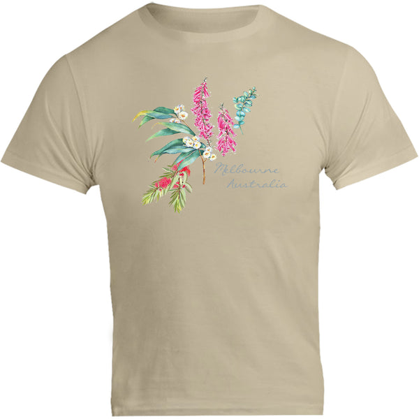 Melbourne Australia Floral - Unisex Tee - Graphic Tees Australia