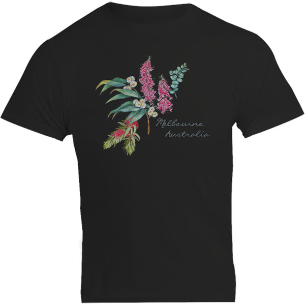 Melbourne Australia Floral - Unisex Tee - Graphic Tees Australia