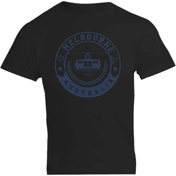 Melbourne Australia Varsity Circle - Unisex Tee - Graphic Tees Australia