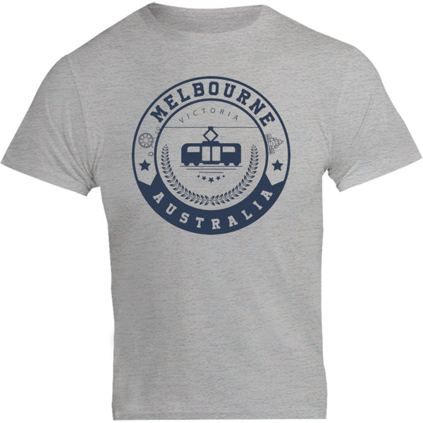 Melbourne Australia Varsity Circle - Unisex Tee - Graphic Tees Australia