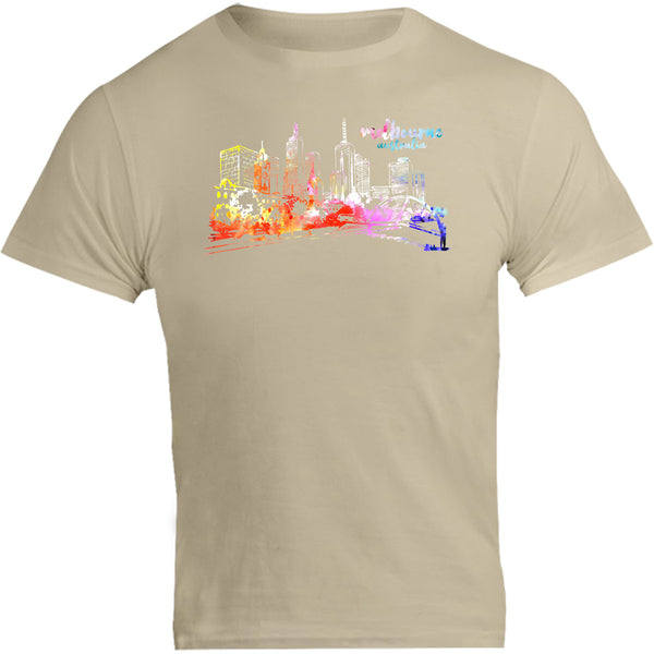 Melbourne Australia Watercolour Sketch - Unisex Tee - Graphic Tees Australia