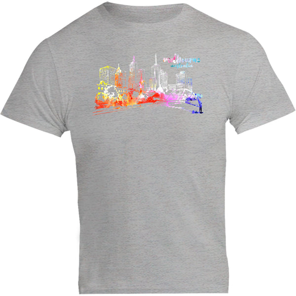 Melbourne Australia Watercolour Sketch - Unisex Tee - Graphic Tees Australia