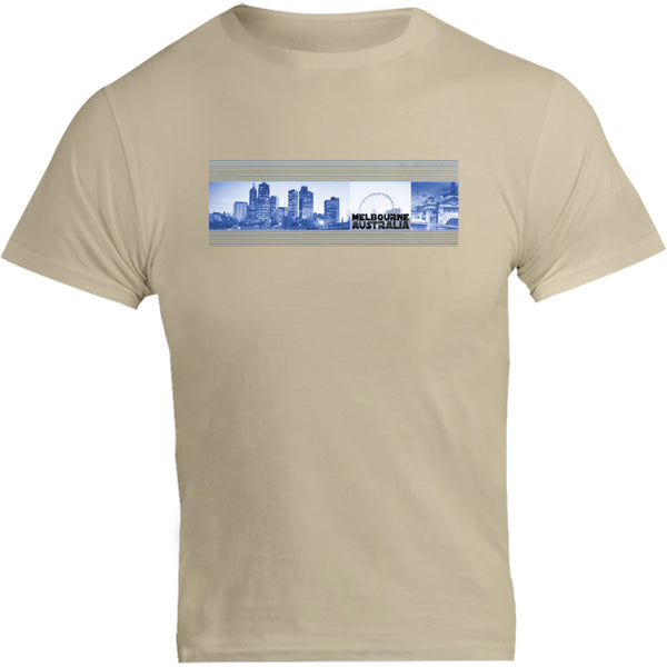 Melbourne Blue Landscape - Unisex Tee - Graphic Tees Australia